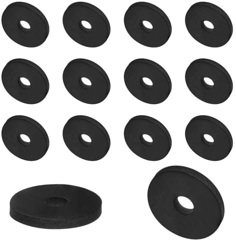 QUARKZMAN 16pcs Caoutchouc Espaceurs 1 OD, 1/4 ID, 1/8 Hauteur Rond Anti Vibration Espaceur Bague Oeillets Épais Rondelles pour Maison Voiture Accessoires
