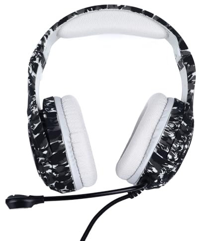 Elprico Wired Gaming Headset with Microphone, 3.5mm Audio Jack and USB Jack,Clear Sound Output Over Ear Gaming Headphone for Computer,Camouflage Color (Cool Black Camo)
