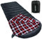 Poepore Schlafsack Outdoor Winter für Erwachsene Extra Breit 4 Jahreszeiten XXL Schlafsäcke Warmer Baumwolle Flanell Deckenschlafsack beim Camping Wandern Abenteuern 230 * 100CM Grau