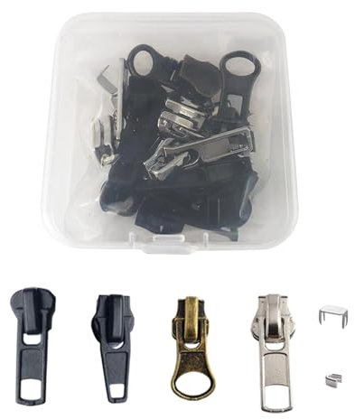 HDKEAN 57-teiliges Reparatur-Set #5, Ersatz mit Stopp für Mantel, Jeans, Jacken, Zelt, Rucksäcke, Tasche