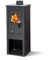 Briconess.com Stufa Riscaldamento a Legna in Acciaio Lux 5,7 kw Colore Nero