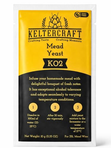 Keltercraft K02 Met Hefe [10g: Für 25L Honigwein] Trockenhefe Weinhefe Reinzuchthefe