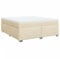vidaXL Boxspringbett mit Matratze, Bett mit Bettfüße Matratzenauflage, Doppelbett für Schlafzimmer, Polsterbett Bettgestell Lattenrost, Creme 180x200cm Stoff