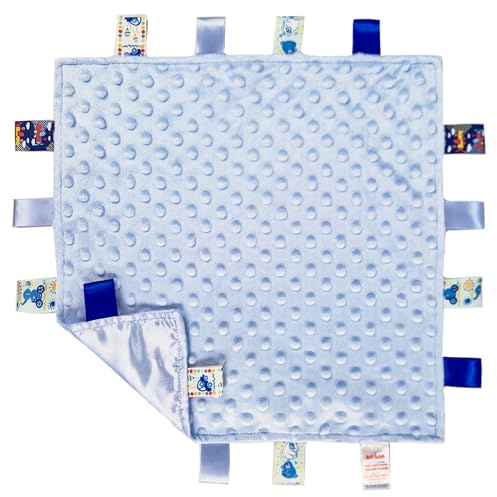 Baby Super Soft Deluxe Comforter Blanket with Satin Ribbons (Blue)