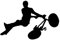 BMX Sport Wandtattoo Persönlichkeit Jungen und Kinderzimmer Dekorative Wandaufkleber wasserdicht entfernbare Vinyl-S-28x42cm-Black