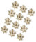 DIKACA Weihnachtsbaumschmuck zum Selbermachen: 15 glitzernde Weihnachtsstern-Blumenornamente künstliche Weihnachtspflanzen-Dekoration.