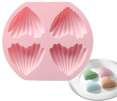 Raypontia 2pack Moule Silicone - Moule Coeur,Moule À En Forme De Coeur,Moule À Gâteau En Forme De Coquille,Moule En Forme De Coquille St Jacques,Antiadhésif,pour Madeleines,Muffins