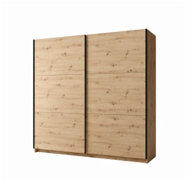 Armoire 2 Portes coulissantes 200 cm - chêne - Collection ARSALA