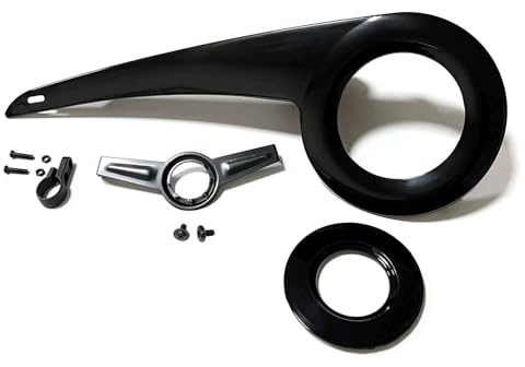 Zjyfyfyf Kettenschutz Fahrrad 32 36 38 40 46 Zähne Fahrradkettenschutz 20 24 26 28 Zoll Mountainbike Kinderfahrrad Fahrradteile Fahrradzubehör(Black,32/38 Zähne)