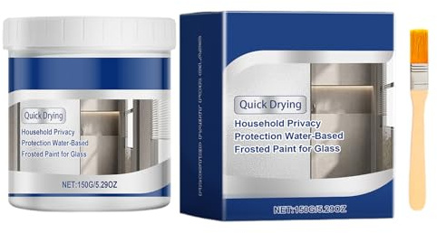 Milchglasfarbe – mattierte Farbe auf Wasserbasis | Sichtschutzbeschichtung – für Badezimmer, Schlafzimmer, Erwachsene, Dusche, Herbst, Winter, Balkon, Innentür