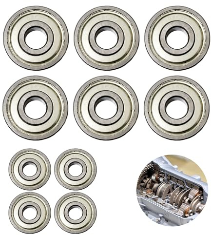 10 Stück Rillenkugellager 626RS doppelt versiegelt, 6 x 19 x 6 mm Kugellager aus Kohlenstoffstahl, langlebig und wartungsarm Rillenkugellager für verschiedene Anwendungen in Maschinen und Geräten