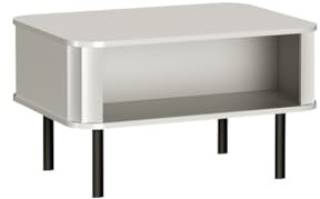 Masseno Couchtisch MODERNO, Weiß, 92x40x67cm, Modern Wohnzimmertisch für Couch, rechteckig Beistelltisch, Laminierte Spanplatte