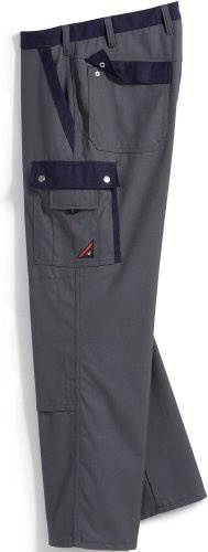 BP 1815-720-153-45 Arbeitshosen, Jeans-Stil mit Rückenpasse, 305,00 g/m² Verstärkte Baumwolle, dunkelgrau/dunkelblau, 45