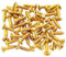 Musiclily 3x12mm Gitarren Bass Pickguard Schrauben Schlagbrett Screws für FenderStrat Stratocaster Tele Telecaster E-Gitarre Bass, Gold (50 Stück)
