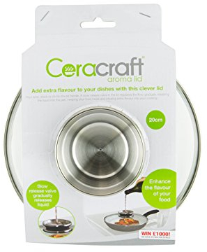 JML Aroma Pan Lid for Stone/Ceracraft Pans - Slowly Releases Liquids - 20cm