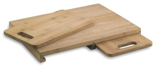 RICHARDSON SHEFFIELD Trio Schneidebrett | 3 Bretter | 1 großes Brett | 2 kleine | Schneidbrett Küche | Cutting Board | Bambus Schneidebrett, Beige
