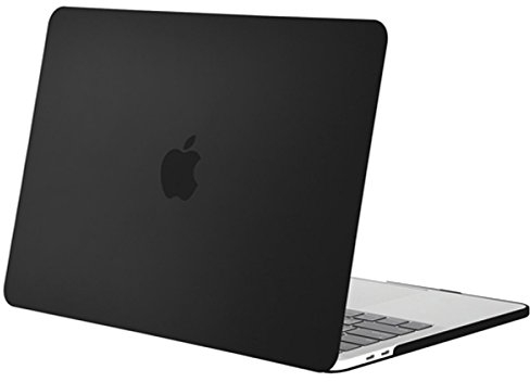 MOSISO Cover Compatibile con MacBook PRO 15 Custodia 2019 2018 2017 2016 Rilascio A1990 A1707 con Touch Bar e Touch ID, Plastica Rigida Case,Nero