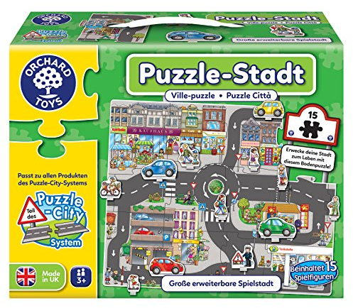 ORCHARD TOYS 10245 - Puzzle, Puzzle-Stadt, 15 Teile, Spielfläche 66.6 x 54.2 cm