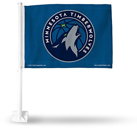 NBA Minnesota Timberwolves Autofahne mit mitgeliefertem Mast