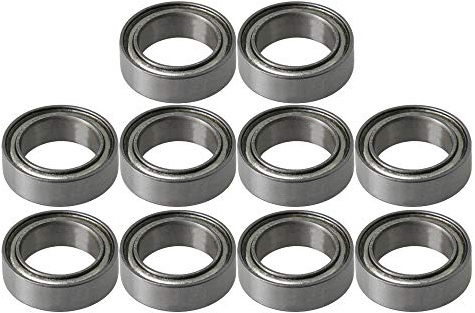 Mxfans MR128ZZ Miniatur-Kugellager aus Stahl und Metall, 8 x 12 x 3,5 mm, 10 Stück
