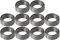 Mxfans MR128ZZ Miniatur-Kugellager aus Stahl und Metall, 8 x 12 x 3,5 mm, 10 Stück
