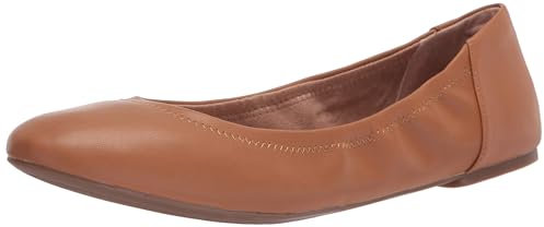 Amazon Essentials Women's Belice Slip On Ballet Flat, Camel, 11 UK