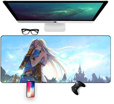 IGIRC Tapis De Souris De La Légende Zelda Wilderness 700X300Mm, Tapis De Souris Speed ​​Gaming, Large XXL Large Tapis De Souris avec Base Épaisse De 2Mm, pour Ordinateurs Portables, Pc, L