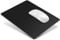 Tapis de Souris en Aluminium en Métal, Tapis de Souris Rigide Ultra Mince Anti-dérapant étanche PU Cuir et Alliage d'aluminium Surface pour Le contrôle Rapide et précis, 24x20cm,Noir