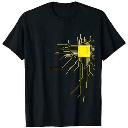 Chip CPU Core Heart circuit nerd geek coder humor PC T-Shirt