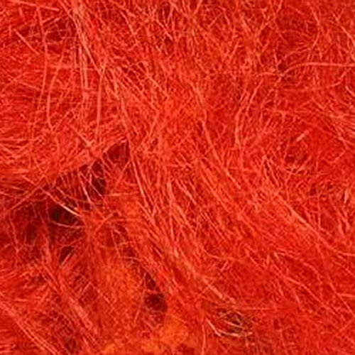Füllmaterial für Geschenke – Sisal Watte/Wolle/Fasern – Flachshaar/Feenhaar Dekoration (Orange, 500 Gramm)