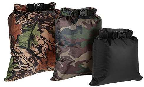 Lixada 3 Stück wasserdichte Tasche, tragbar, leicht, für Camping, Wandern, Kajakfahren (1 l + 2 l + 3 l), Farbe 6, Color 6, Modern