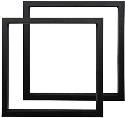 Staboos Tischgestell Metall für Esstisch 2x (70x70 cm) O Gestell - Metall Stärke 2 mm - Büro Tisch - matt schwarz