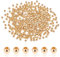 PandaHall 300pcs Glatte Runde Perlen, 3mm 14K Vergoldete Perlen Langlebige Überzogene Kleine Abstandsperlen Nahtlose Kugelperlen Für Armband Halskette Schmuck Handwerk Herstellung