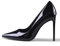 GENSHUO Scarpe Decolte Donna con Tacco a Spillo da 10 cm,Sexy Alto Tacco a Punta per Feste,Balli di Fine Anno,Matrimonio con Tacco a Spillo,Tutto Nero,Taglia 38.5 EU