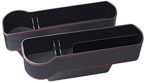 NDDI POWER Organizzatore Per Sedili Auto,Car Seat Gap Storage Organize In Pu, Tasche Laterale Per Sedile Anteriore Auto Per Telefoni, Adatto Per Riporre Telefoni Cellulari, Chiavi, Portafogli