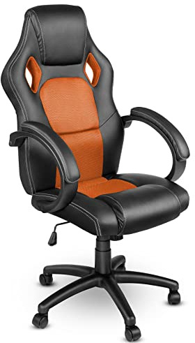 TRESKO Silla giratoria de Oficina Sillón de Escritorio Racing, Silla Gaming ergonómica, Cilindro neumático Certificado por SGS
