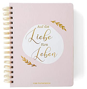 Visual Statements - Hochzeitsplaner - Organizer & Buch - Hochzeitsvorbereitung - Hochzeitskalender - Wedding Planer (Rosa)