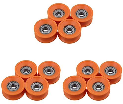 Duendhd 12 Stück 6 x 30 x 13 mm Kunststoffbeschichtete versiegelte Kugellager 606ZZ Tiefe U-Rillenschiene Kugellager