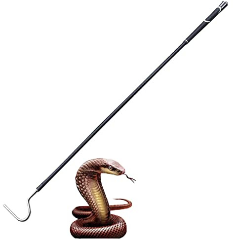 SYFRLLC High-Carbon Snake Hook Reptile Stick Tongs Grabber Pick-up Handling Tools for Catching Controlling or Moving Snakes, 49in
