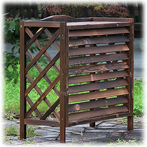 Außenklimaanlagen-Abdeckung, Sichtschutzzaun, Sichtschutz, Holz-Klimaanlage, Blumenregal, Klimaanlagen-Abdeckungen (100 x 43 x 94 cm)