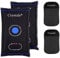 Crystals Pack of 2 x 1KG Reusable Car Dehumidifier, Van Car Caravan Home Moisture Absorber Bag with Anti Slip Pads, Moisture Condensation Absorber Damp Trap Keeps Windscreen Clear - Black