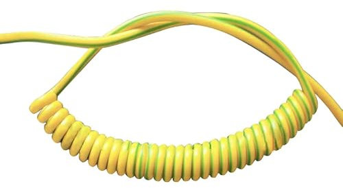 IkErna Cavo a Spirale a Spirale Green Grei File Singolo Singolo 20/18/17/15/11/11/9/7Awg, Cavo Riducibile Cavo Filo Di Rame/20 Awg 0.5Mm2/Stretch 3 Meters