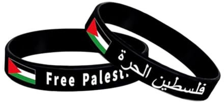 1/10/20 Bracelet en Silicone avec Drapeau Palestinien pour Homme et Femme
