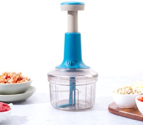 Wonderchef Glory Push Chopper 800 ml | 3 Stainless Steel Blade | Anti-Slip Handle | 1 Year Warranty