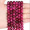 XIANNVXI Rose Pink Tigers Eye Beads 8mm Pink Round Beads for Bracelet Making for Jewelry Making 47 Pcs