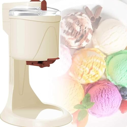 URJWAN MáQuina De Helado DoméStica, Mini MáQuina De Servicio Suave De Frutas para El Hogar, Bar, CafeteríA, Helado Suave De Bricolaje De 1 Litro, FáCil De Limpiar, FáCil De Operar