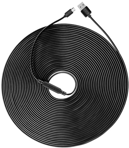 JSGHGDF Câble de charge USB vers USB super long pour thermomètre/appareil photo - Long chargeur - Amplifer de tension - 15 mètres, ys/m