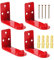 GiantGo 4 Pcs Universal Fire Extinguisher Wall Holder, Heavy-Duty Hook for Fire Extinguishers Up to 9 kg, Ideal for Schools, Offices (Red)