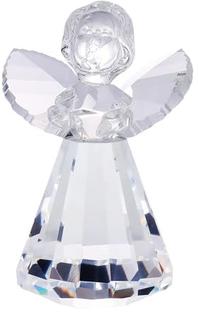 LONGWIN Schutzengel-Figuren aus Kristall, Sammlerstück, Kleiner Glasengel, Geschenke für Frauen, Weihnachtsdekoration
