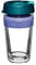 KeepCup Longplay – Tasse à café réutilisable, en verre à double paroi avec manchon amovible et couvercle anti-éclaboussures – 454 ml – Brume